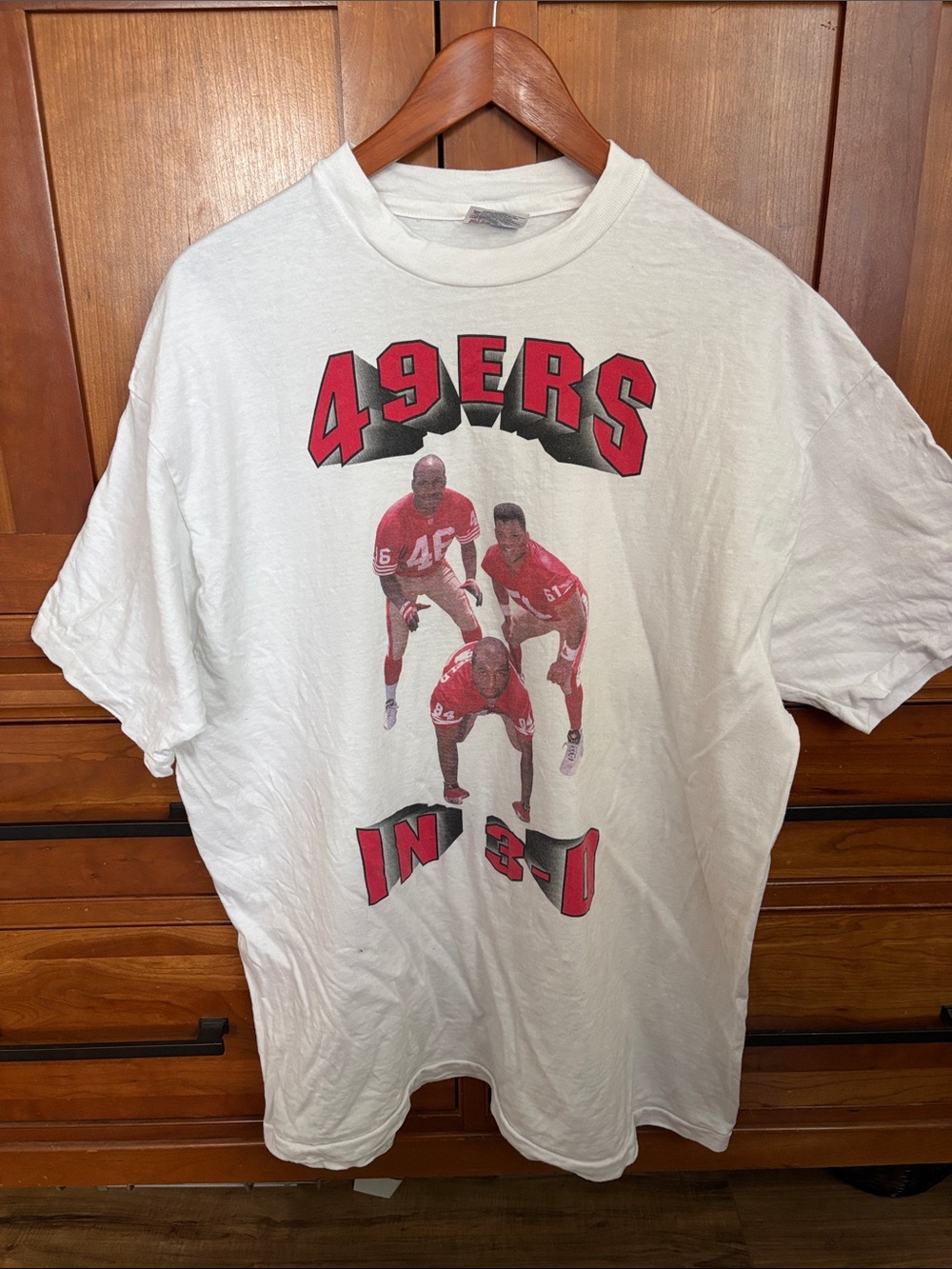 Vintage single stitch San Francisco 49ers White Graphic 3-D Tee